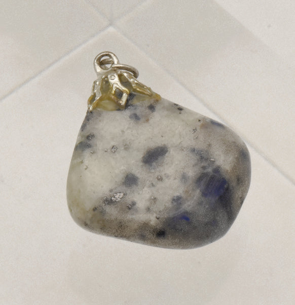 Tumbled Blue Spot Jasper Pendant