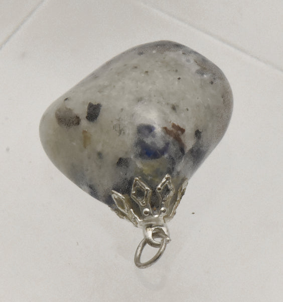 Tumbled Blue Spot Jasper Pendant