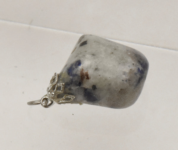 Tumbled Blue Spot Jasper Pendant