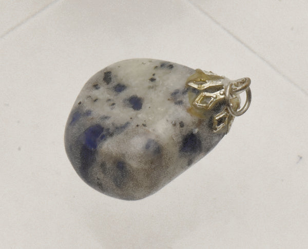 Tumbled Blue Spot Jasper Pendant