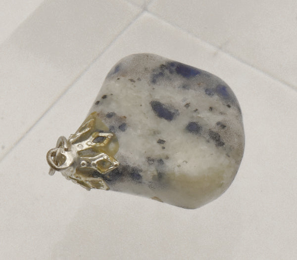 Tumbled Blue Spot Jasper Pendant