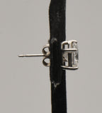 UNMATCHED Sterling Silver Princess Cut Cubic Zirconia Stud Earring