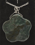 Vintage Bloodstone Pendant on Chain Necklace - 27"