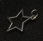 Vintage Silver Tone Metal Star Charm