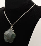 Vintage Bloodstone Pendant on Chain Necklace - 27"