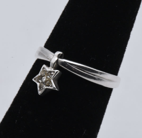 Sterling Silver Adjustable Star Charm Toe Ring