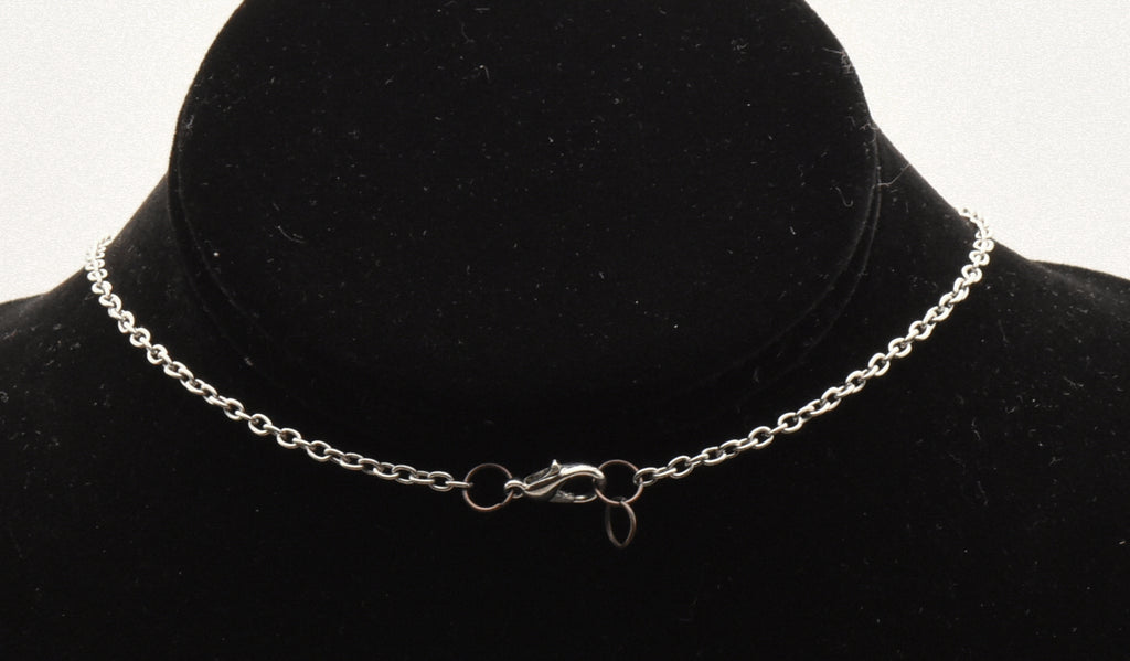 Vintage Bloodstone Pendant on Chain Necklace - 27"