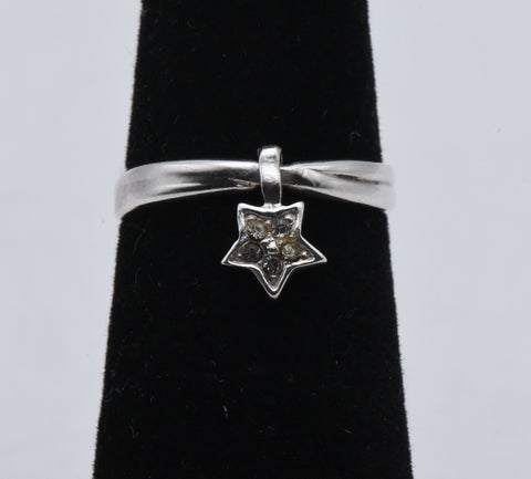 Sterling Silver Adjustable Star Charm Toe Ring