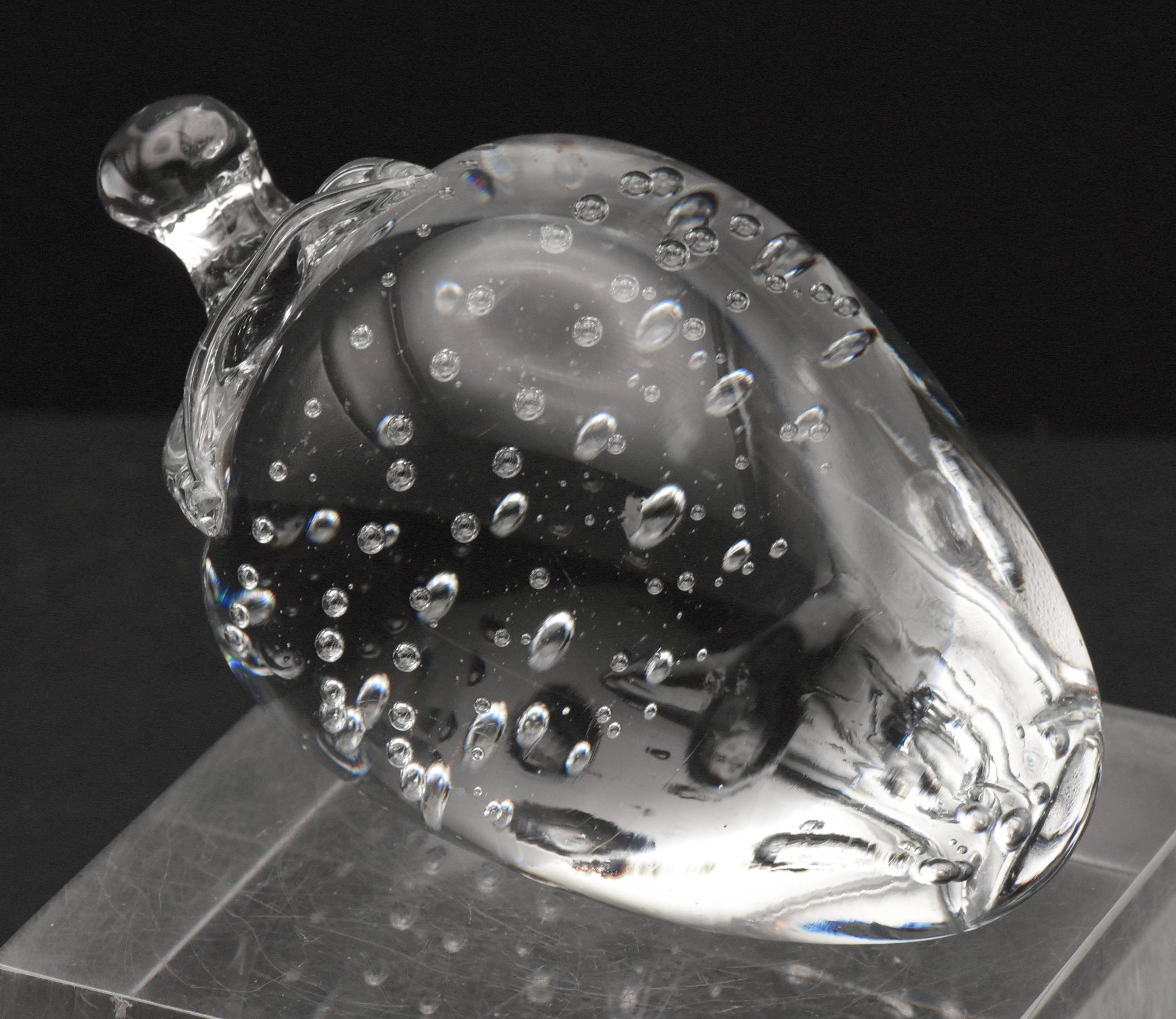 Vintage Crystal Strawberry Paperweight