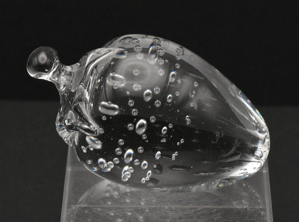 Vintage Crystal Strawberry Paperweight