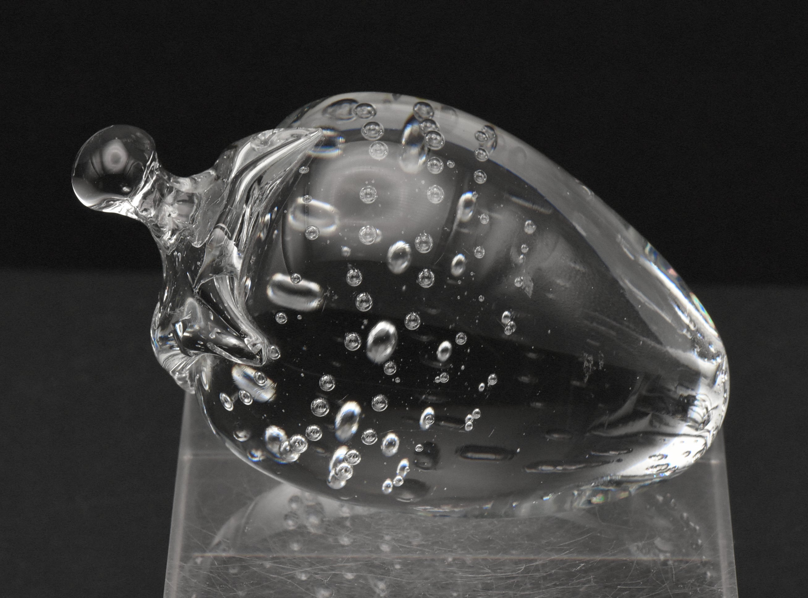 Vintage Crystal Strawberry Paperweight