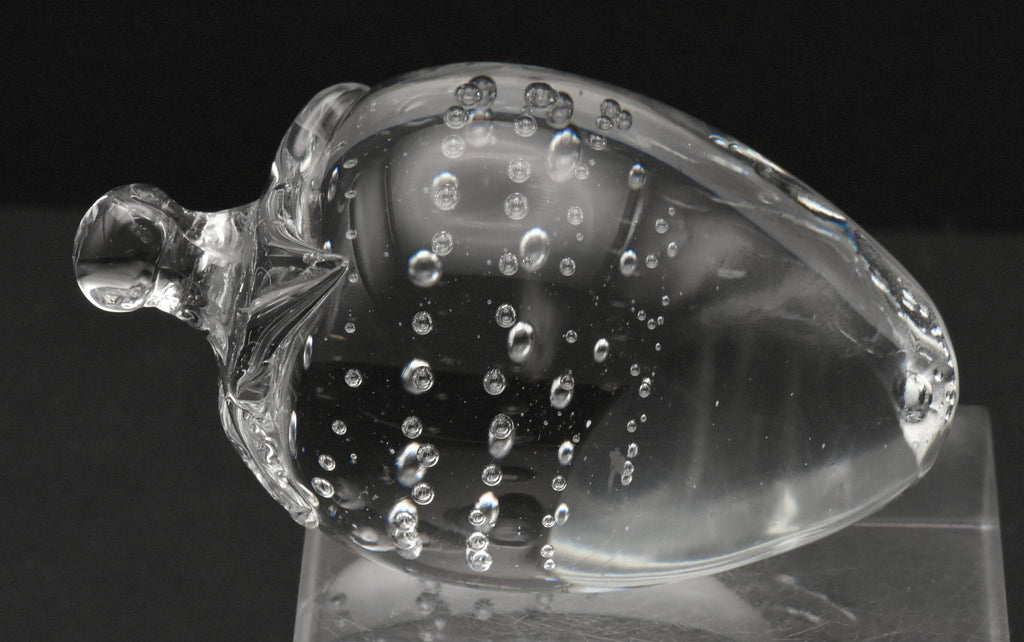 Vintage Crystal Strawberry Paperweight