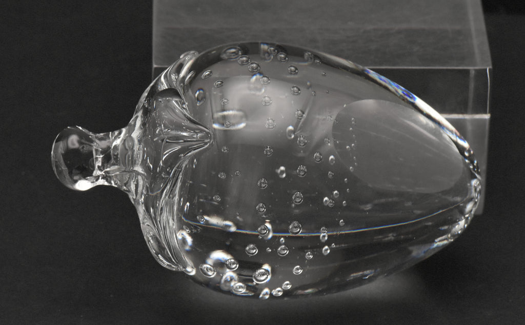 Vintage Crystal Strawberry Paperweight