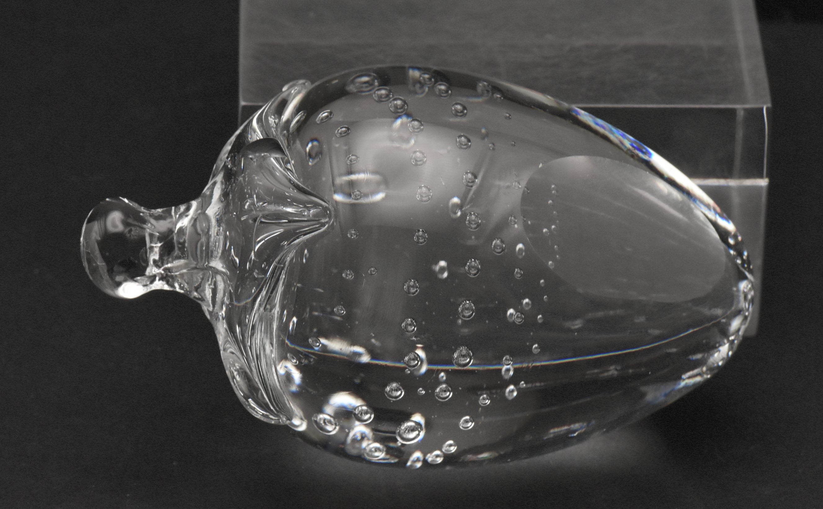 Vintage Crystal Strawberry Paperweight