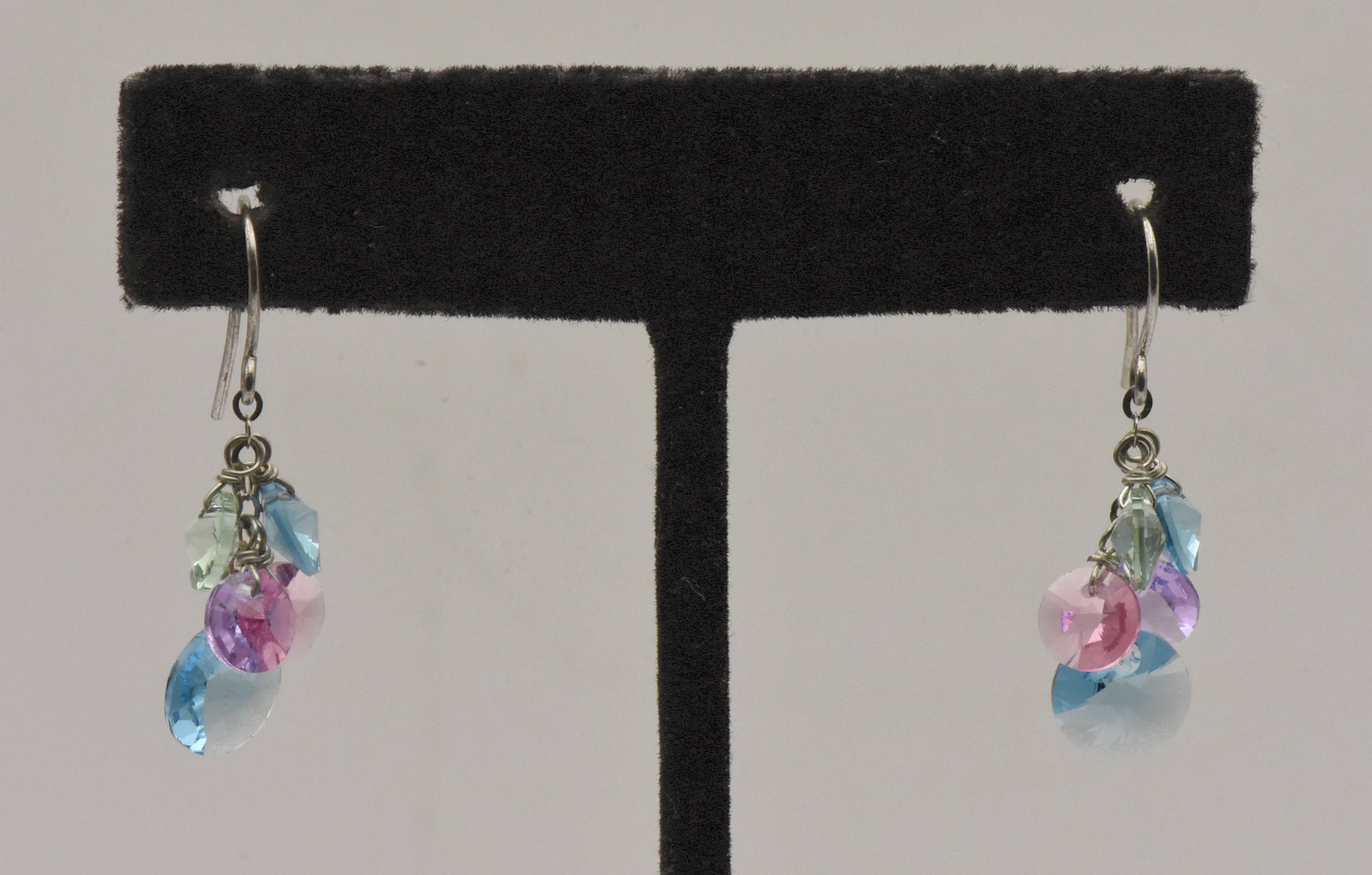 Crystallized Swarovski Color Sterling Silver Dangle Earrings