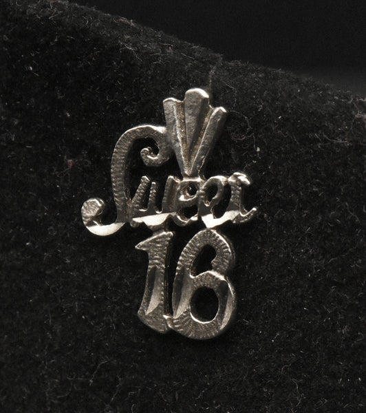 Vintage Sterling Silver "Sweet 16"  Pendant