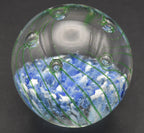 Vintage Blue and Green Glass Paperweight