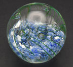 Vintage Blue and Green Glass Paperweight