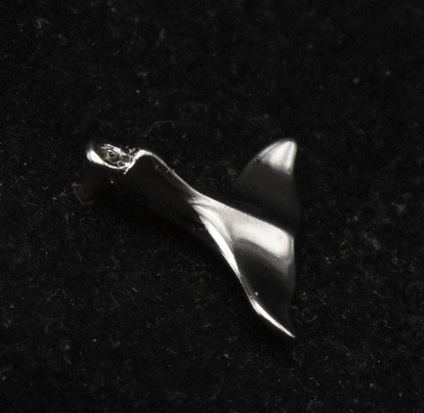 Rembrandt Charms - Vintage Sterling Silver Whale Tail Charm