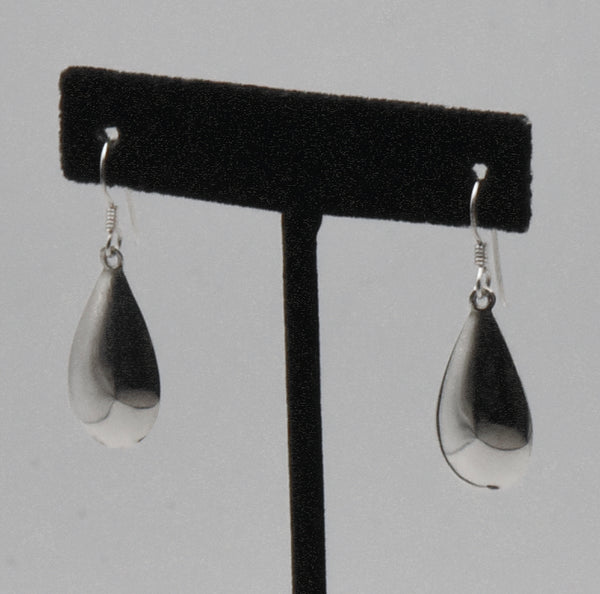 Vintage Sterling Silver Teardrop Dangle Earrings