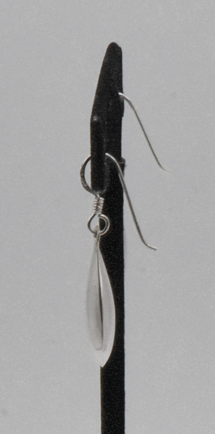 Vintage Sterling Silver Teardrop Dangle Earrings