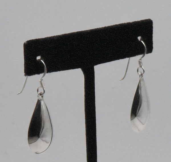 Vintage Sterling Silver Teardrop Dangle Earrings