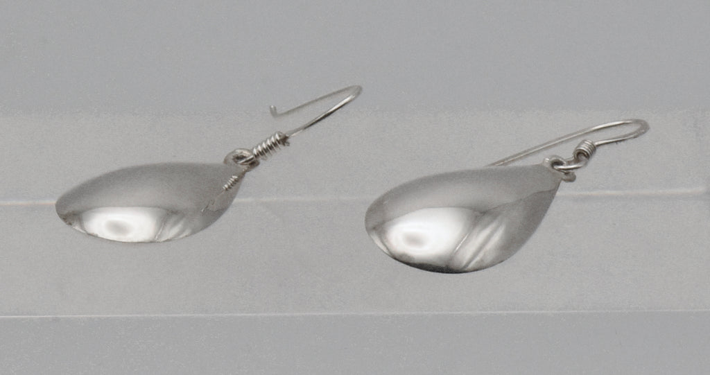 Vintage Sterling Silver Teardrop Dangle Earrings