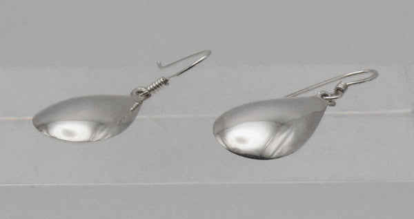 Vintage Sterling Silver Teardrop Dangle Earrings