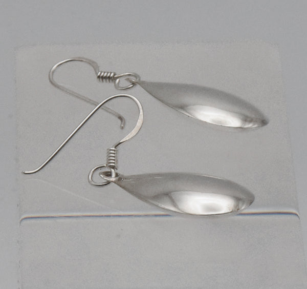 Vintage Sterling Silver Teardrop Dangle Earrings