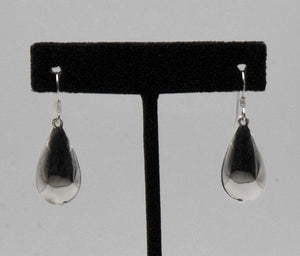 Vintage Sterling Silver Teardrop Dangle Earrings