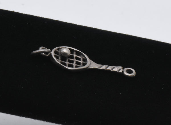 Vintage Sterling Silver Tennis Charm