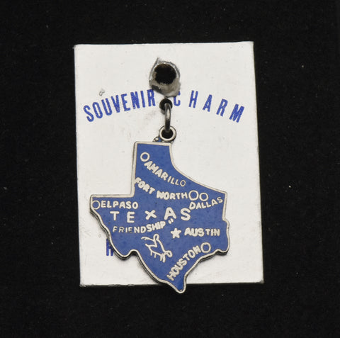Vintage Enamel "Texas" Charm