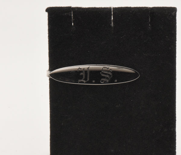 Vintage Sterling Silver Monogrammed Tie Clip