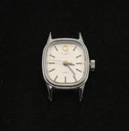 Timex - Vintage Silver Tone Metal Analog Quartz Movement Watch Face - MISSING BACK