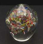 Vintage Handmade Glass Colorful "Confetti" Paperweight