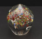 Vintage Handmade Glass Colorful "Confetti" Paperweight