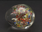 Vintage Handmade Glass Colorful "Confetti" Paperweight