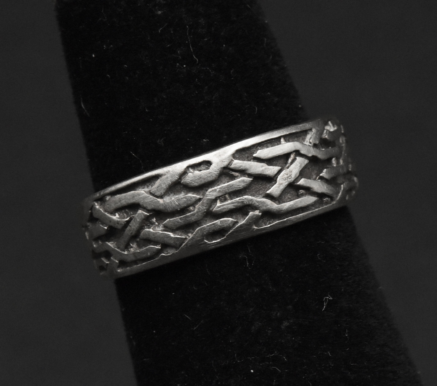 Vintage Sterling Silver Celtic Knot Open Shank Adjustable Toe Ring - Size 3.25+