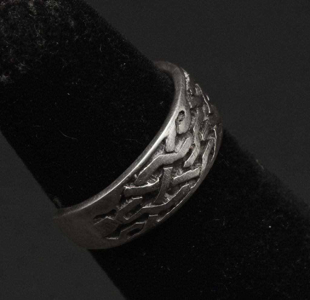 Vintage Sterling Silver Celtic Knot Open Shank Adjustable Toe Ring - Size 3.25+
