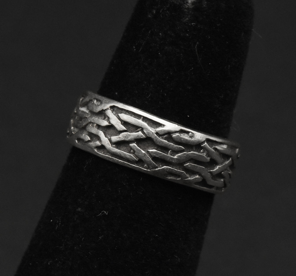 Vintage Sterling Silver Celtic Knot Open Shank Adjustable Toe Ring - Size 3.25+