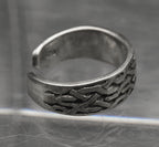 Vintage Sterling Silver Celtic Knot Open Shank Adjustable Toe Ring - Size 3.25+