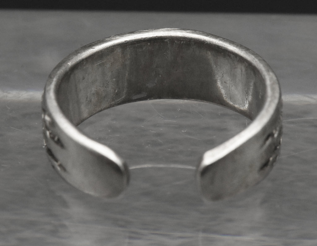 Vintage Sterling Silver Celtic Knot Open Shank Adjustable Toe Ring - Size 3.25+
