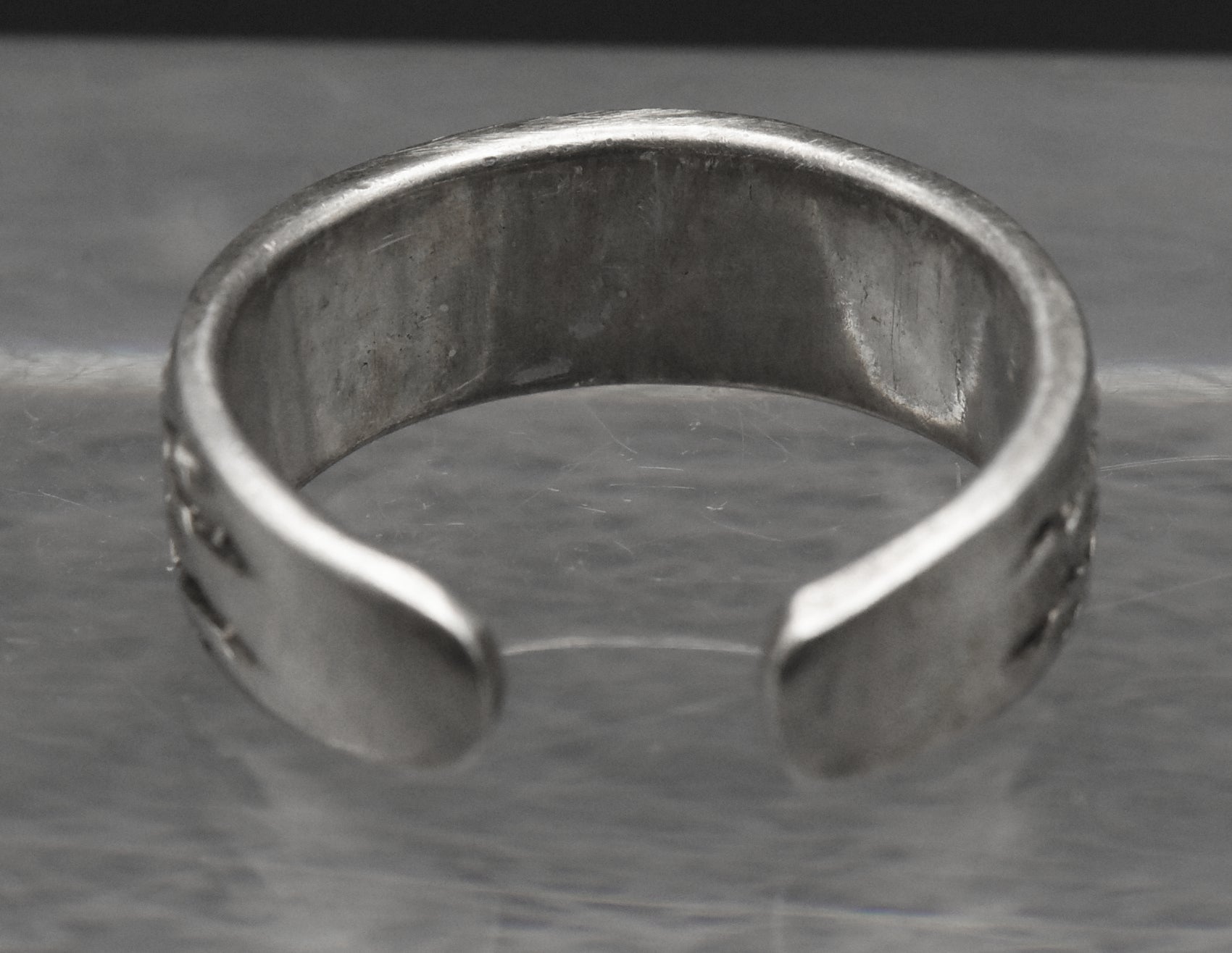 Vintage Sterling Silver Celtic Knot Open Shank Adjustable Toe Ring - Size 3.25+