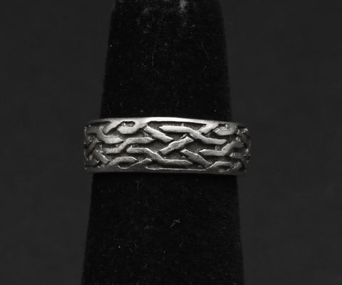 Vintage Sterling Silver Celtic Knot Open Shank Adjustable Toe Ring - Size 3.25+