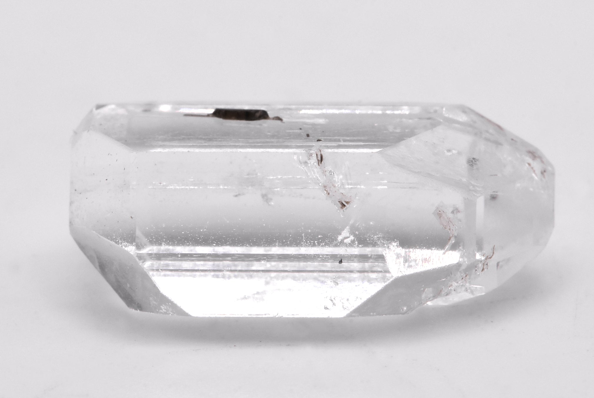 Stunning Double Terminated Faceted Gem Quality Colorless Topaz Crystal