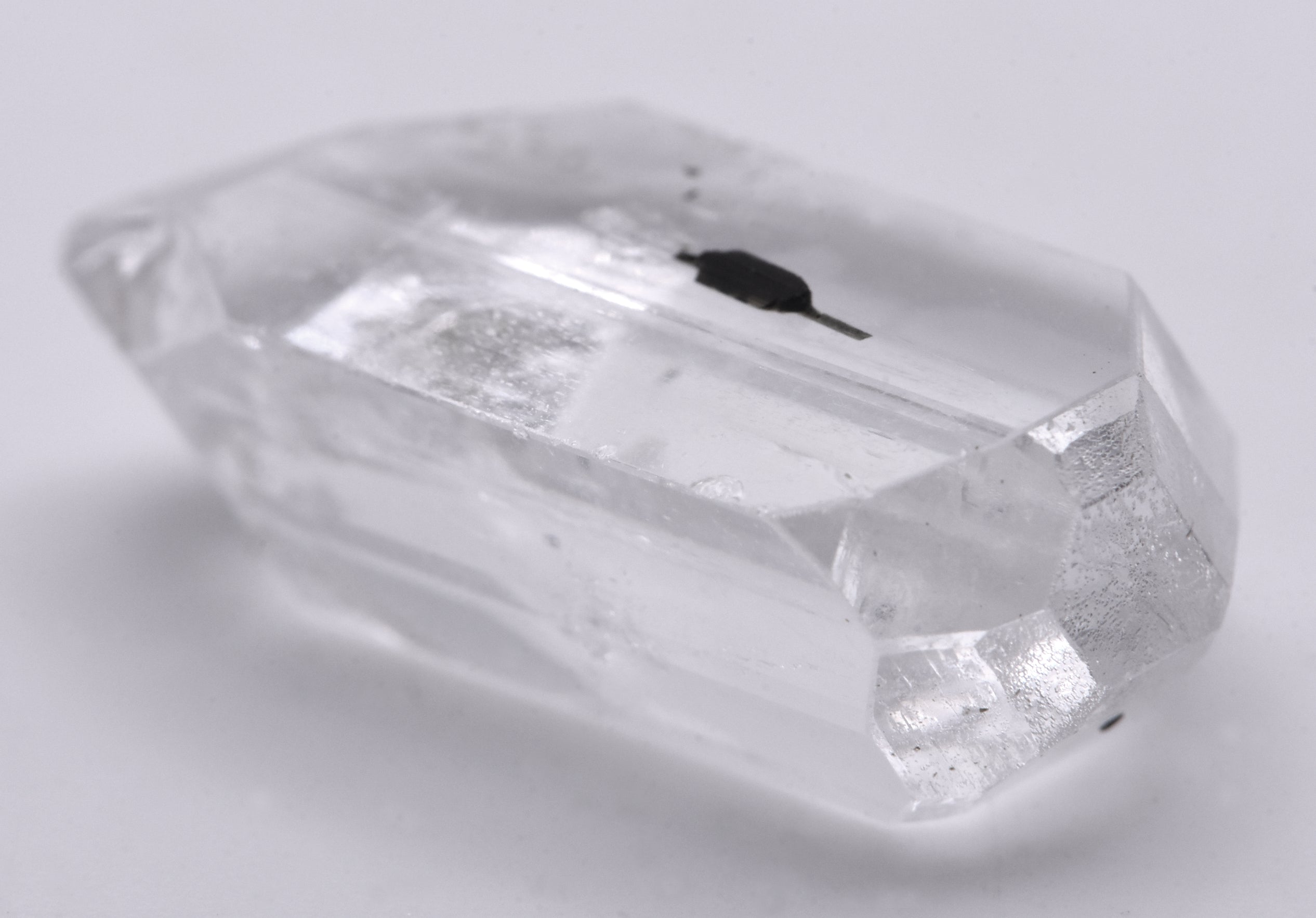 Stunning Double Terminated Faceted Gem Quality Colorless Topaz Crystal