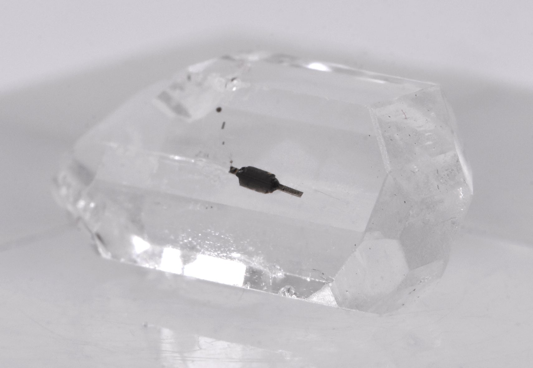 Stunning Double Terminated Faceted Gem Quality Colorless Topaz Crystal