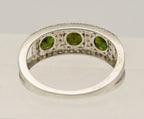Vintage Sterling Silver Diopside and Topaz Ring - Size 9