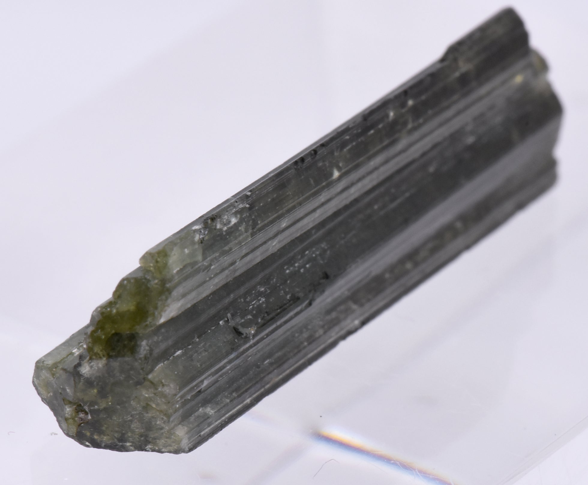 Green Elbaite Tourmaline Crystal Specimen - Brazil