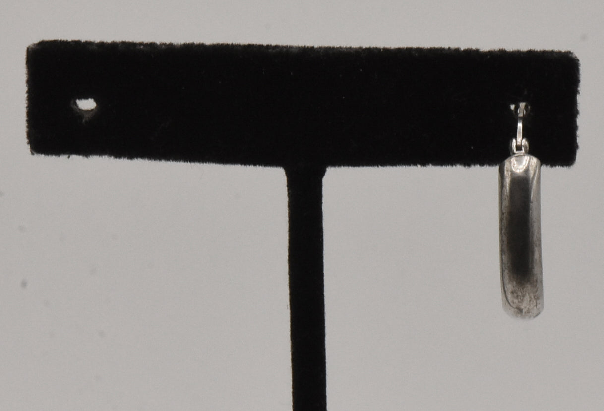 UNMATCHED Vintage Sterling Silver Triangle Hoop Earring